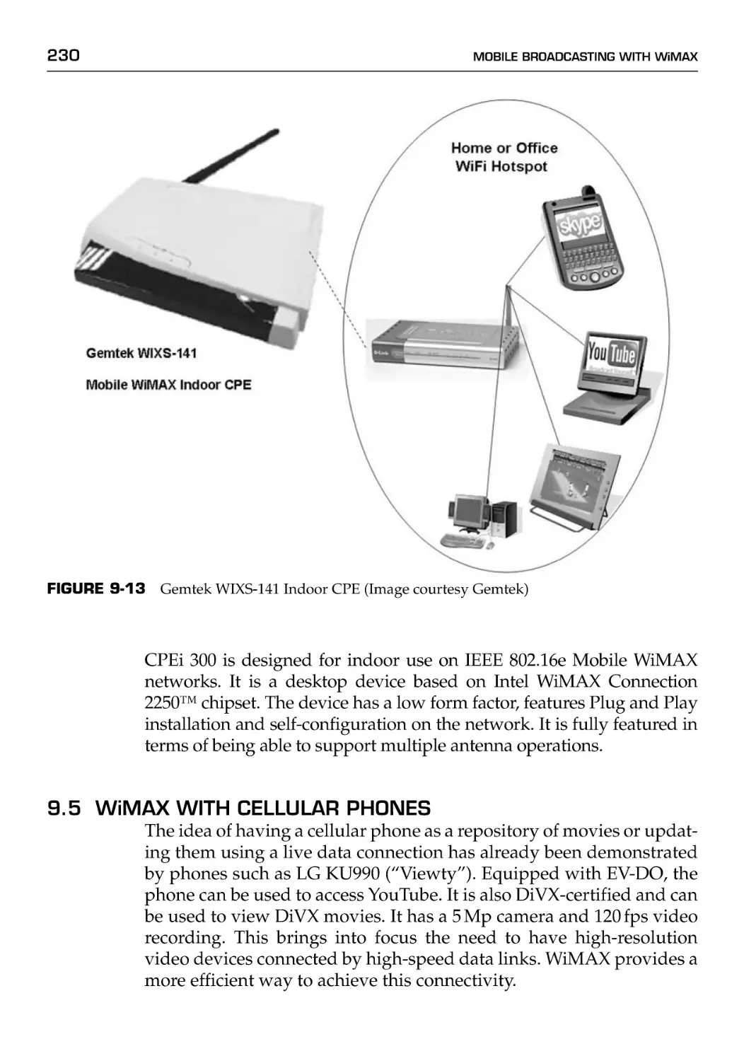 9.5 WiMAX with Cellular Phones