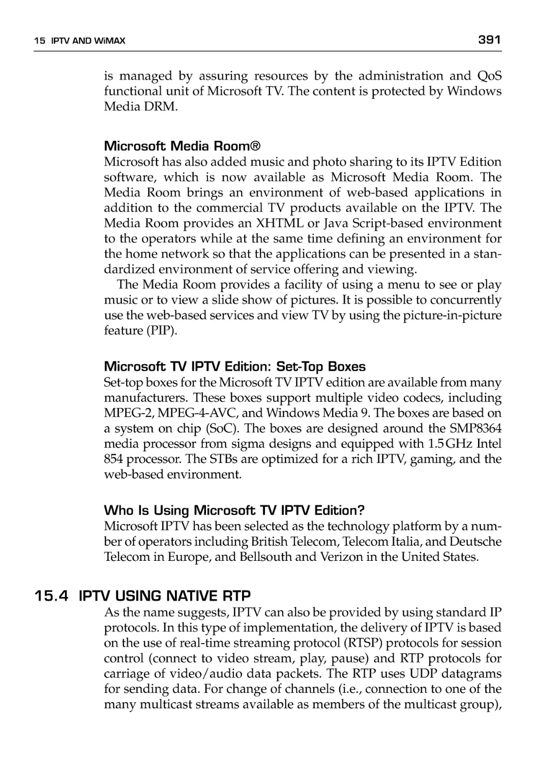 15.4 IPTV using Native RTP