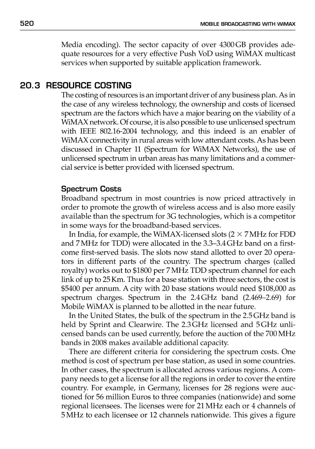 20.3 Resource Costing