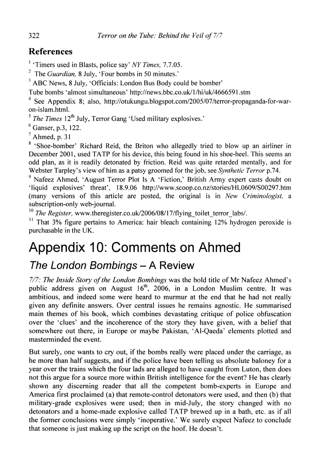 Appendix 10: Comments on Ahmed