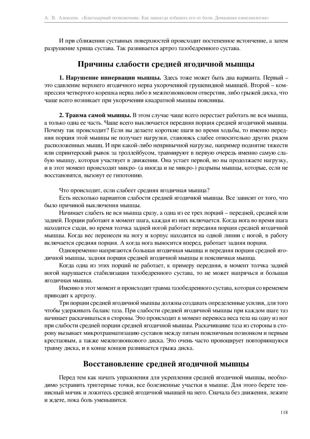 Причины слабости средней ягодичной мышцы
Восстановление средней ягодичной мышцы