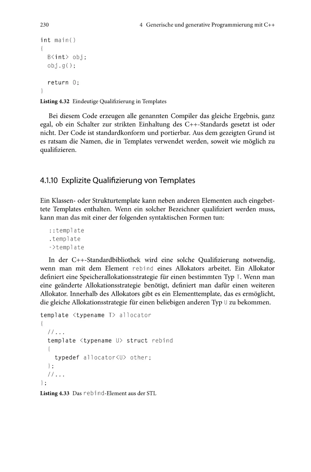 4.1.10 Explizite Qualifizierung von Templates