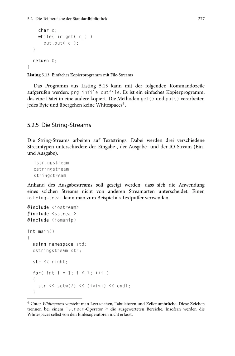 5.2.5 Die String-Streams