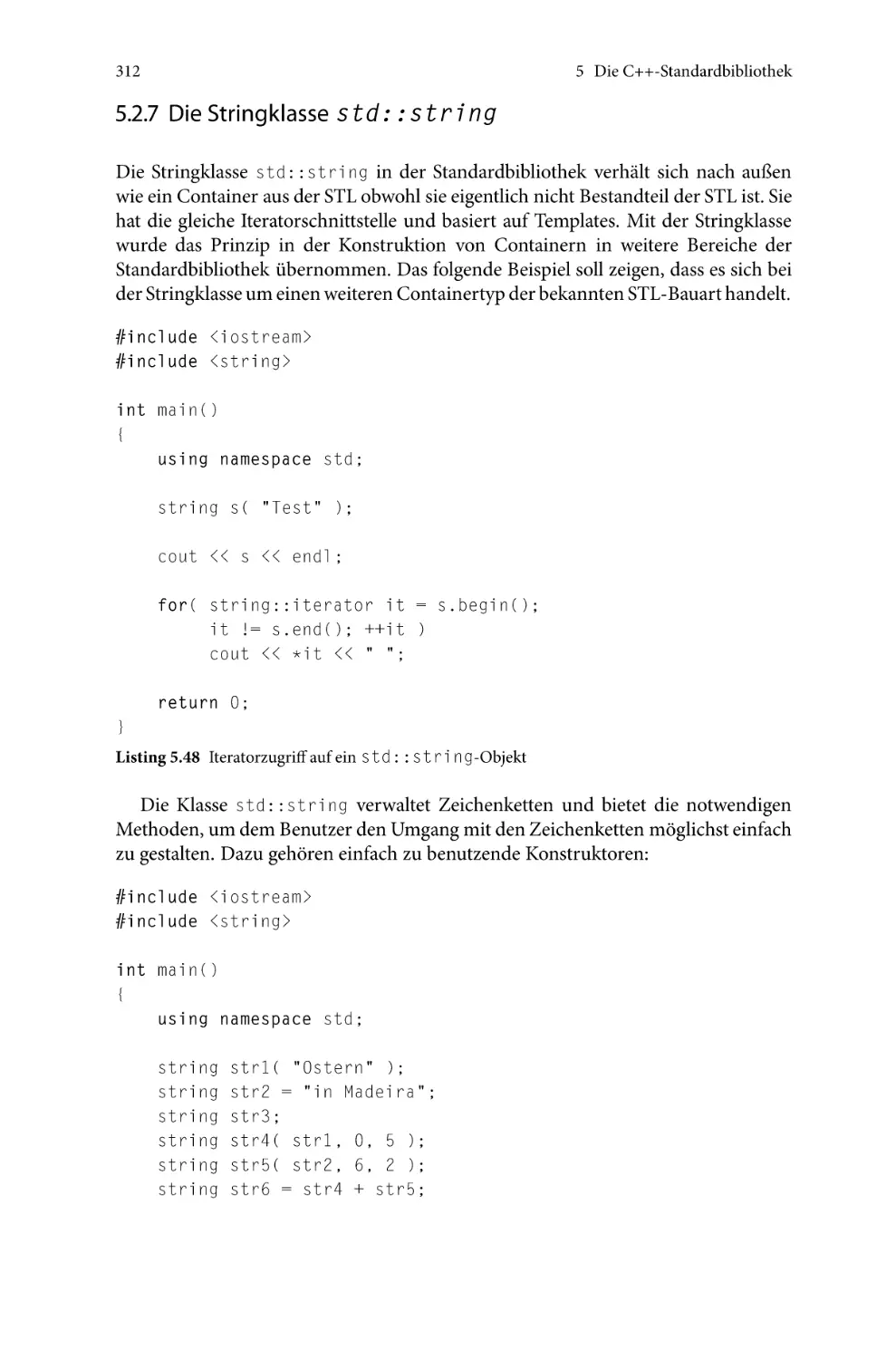 5.2.7 Die Stringklasse std