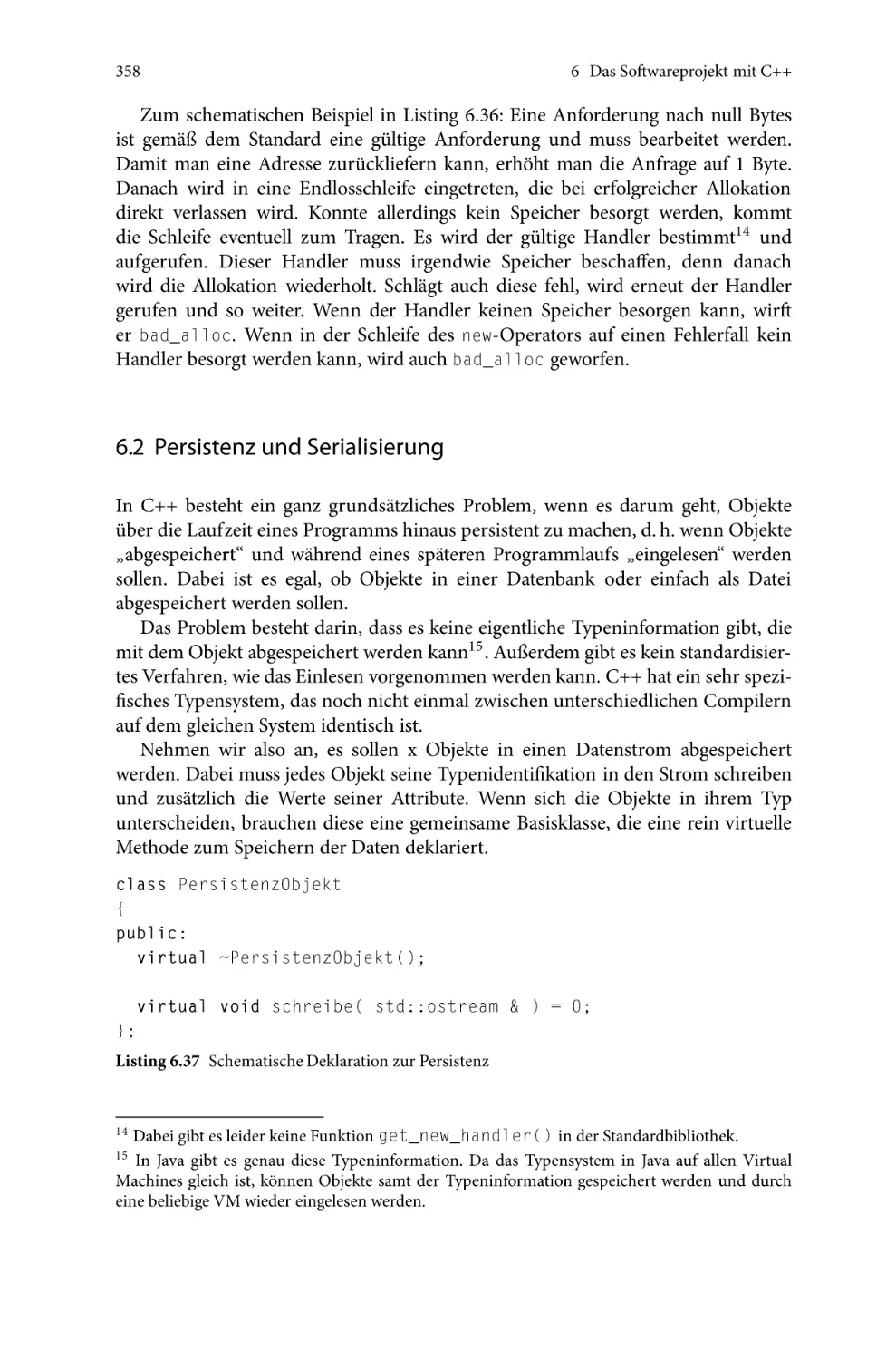 6.2 Persistenz und Serialisierung