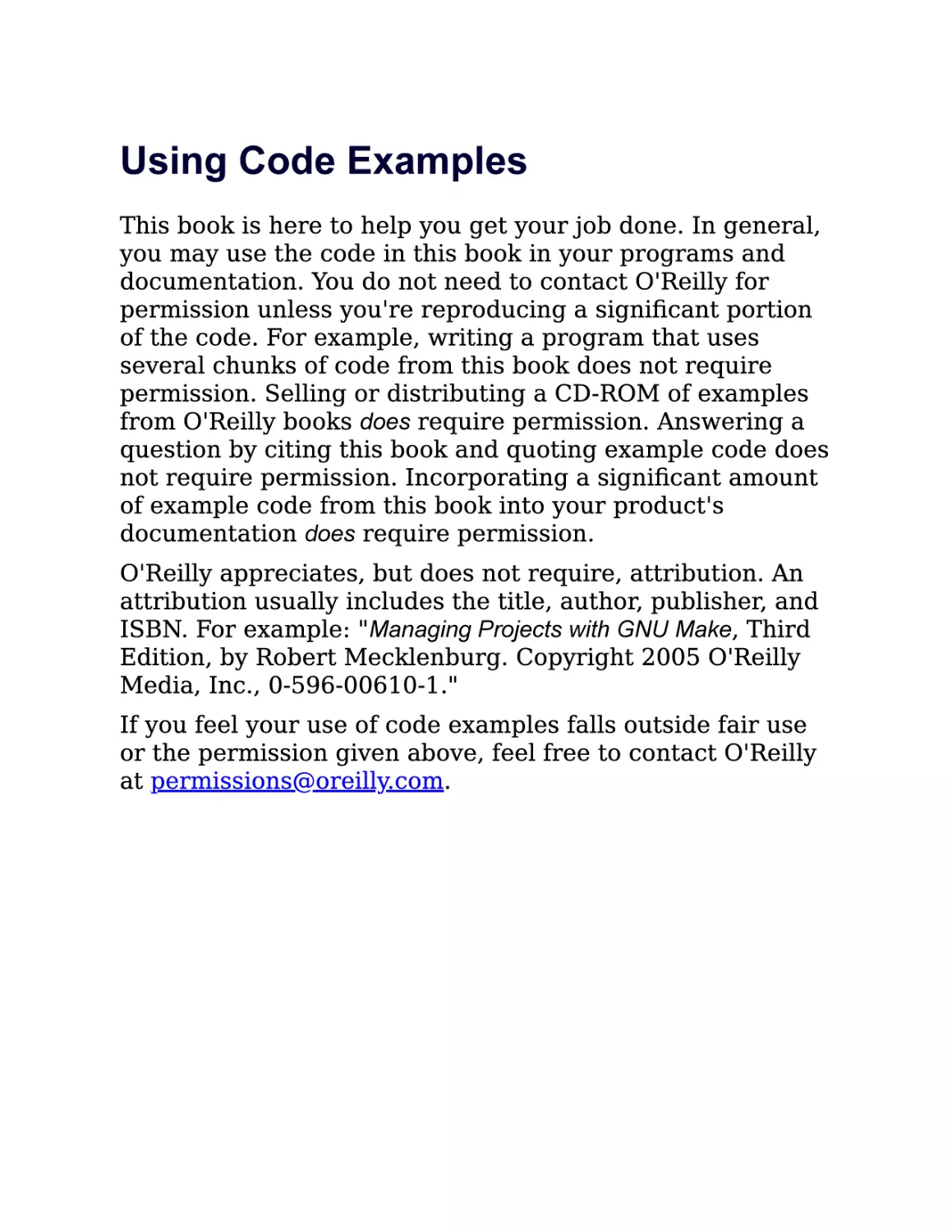 Using Code Examples