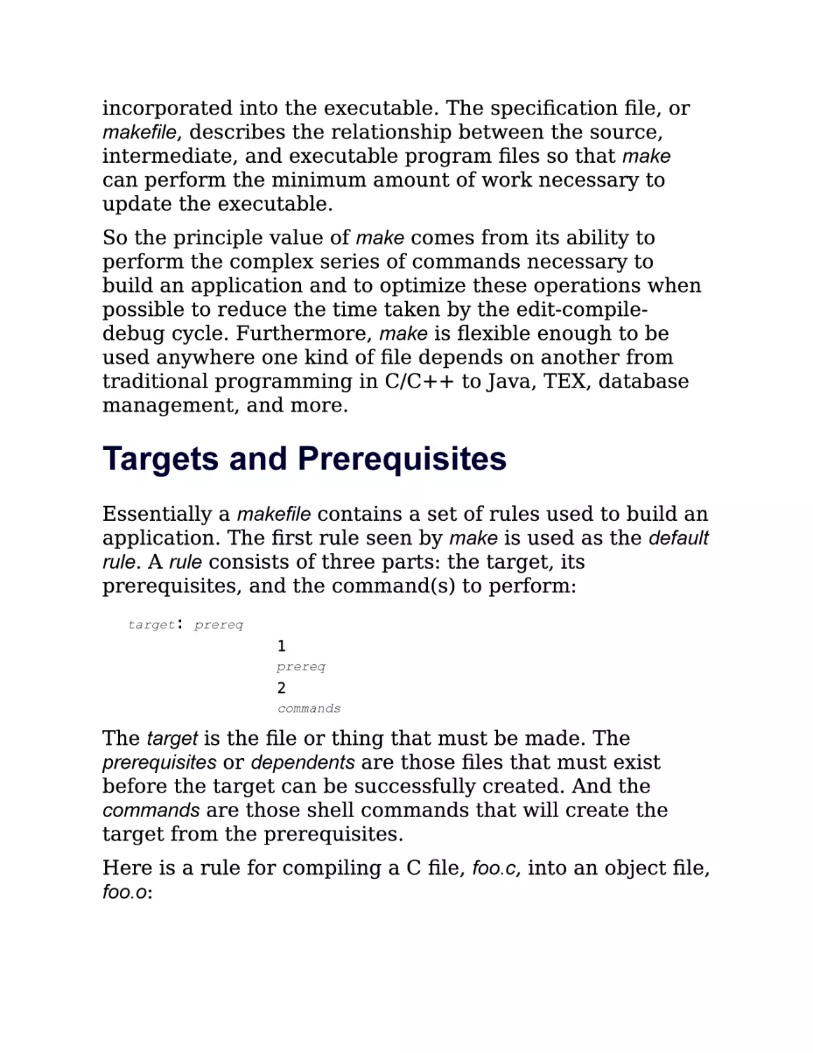 1.1. Targets and Prerequisites