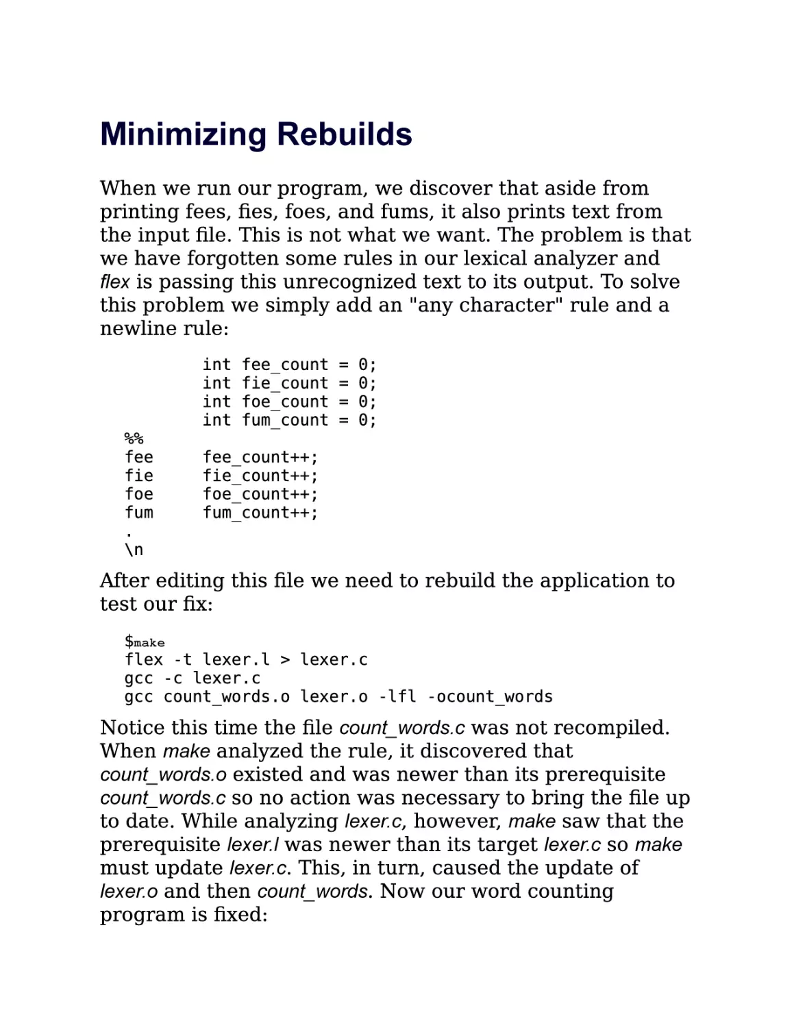 1.3. Minimizing Rebuilds