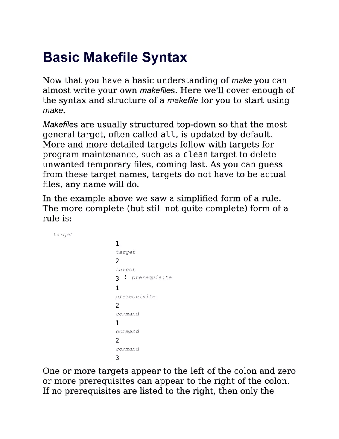 1.5. Basic Makefile Syntax