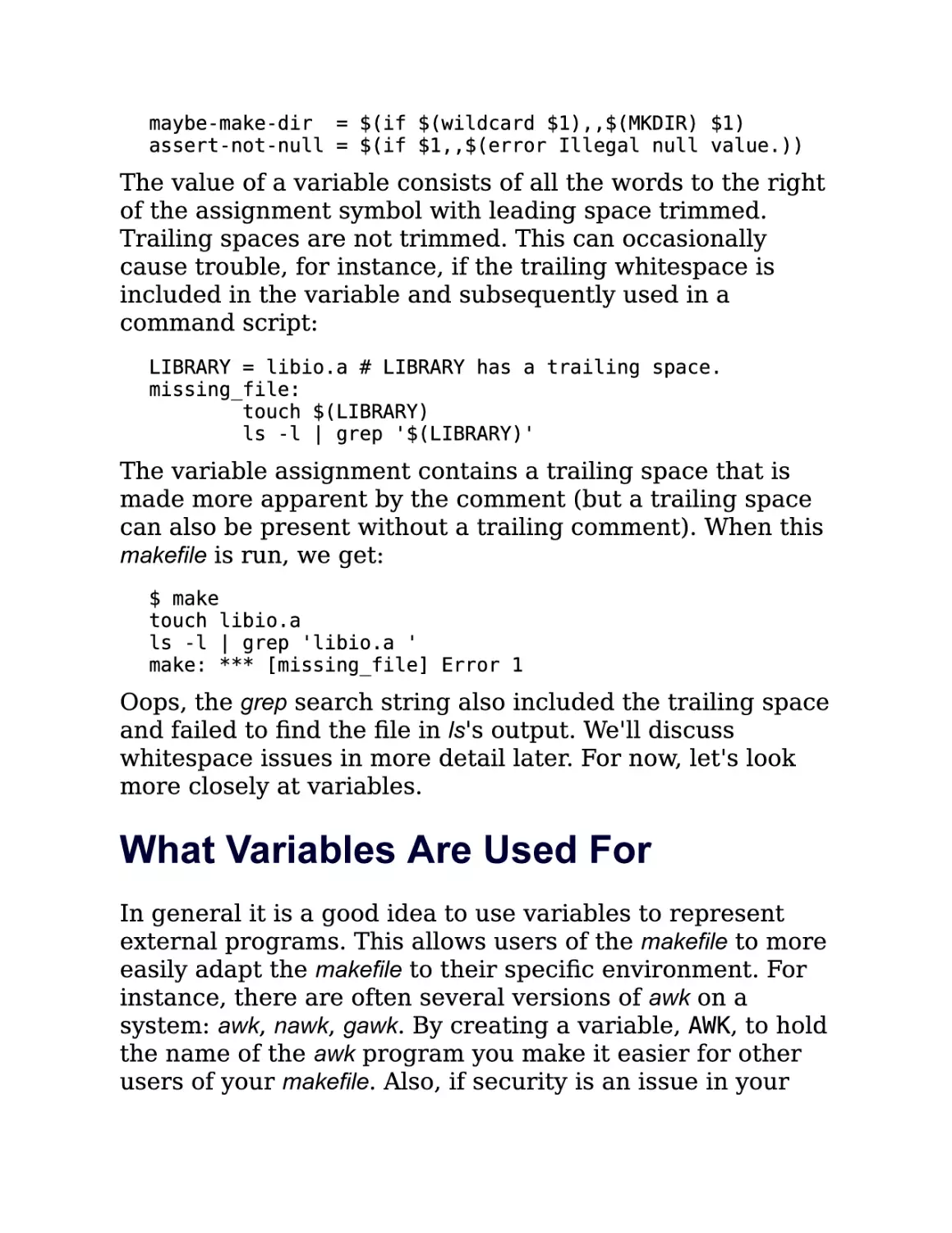 3.1. What Variables Are Used For