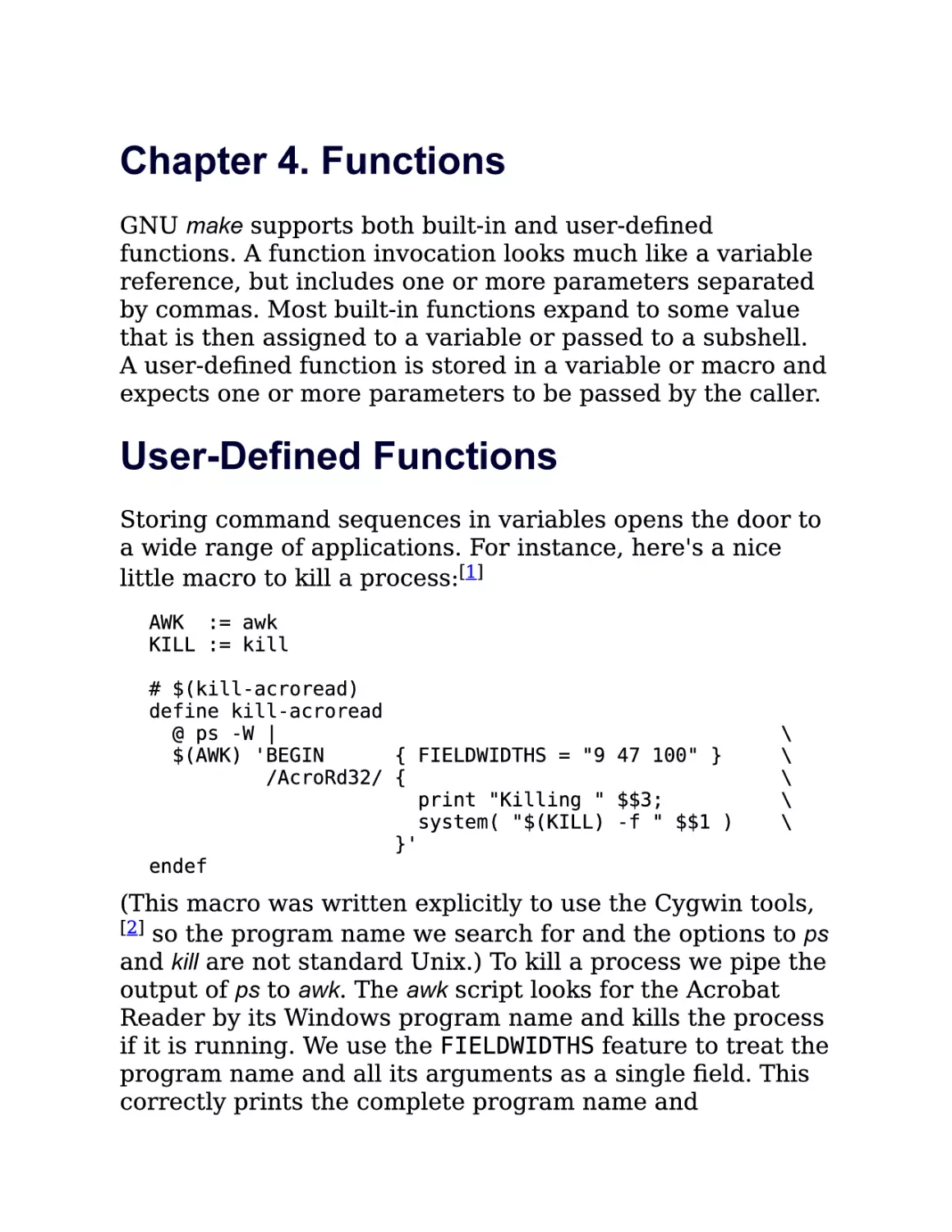 4. Functions
4.1. User-Defined Functions