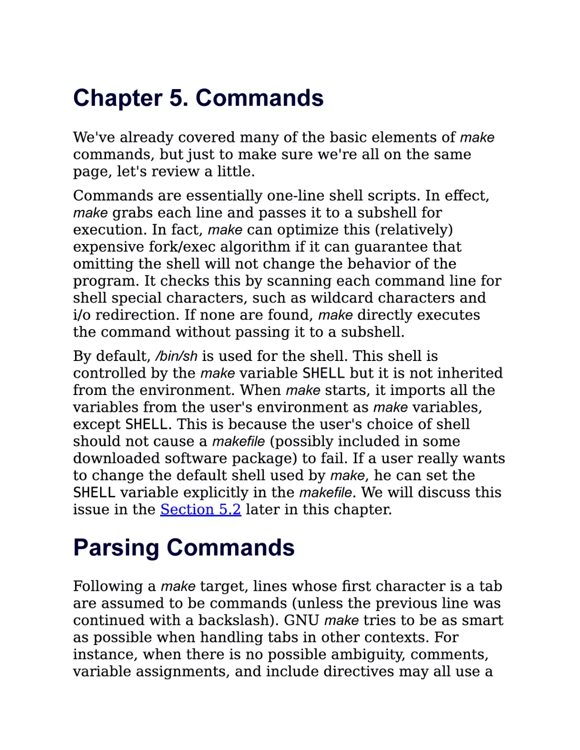 5. Commands
5.1. Parsing Commands