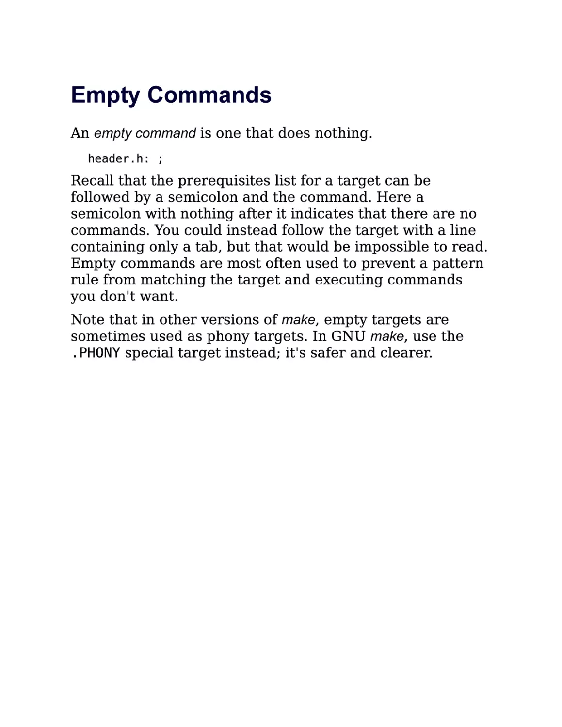 5.3. Empty Commands