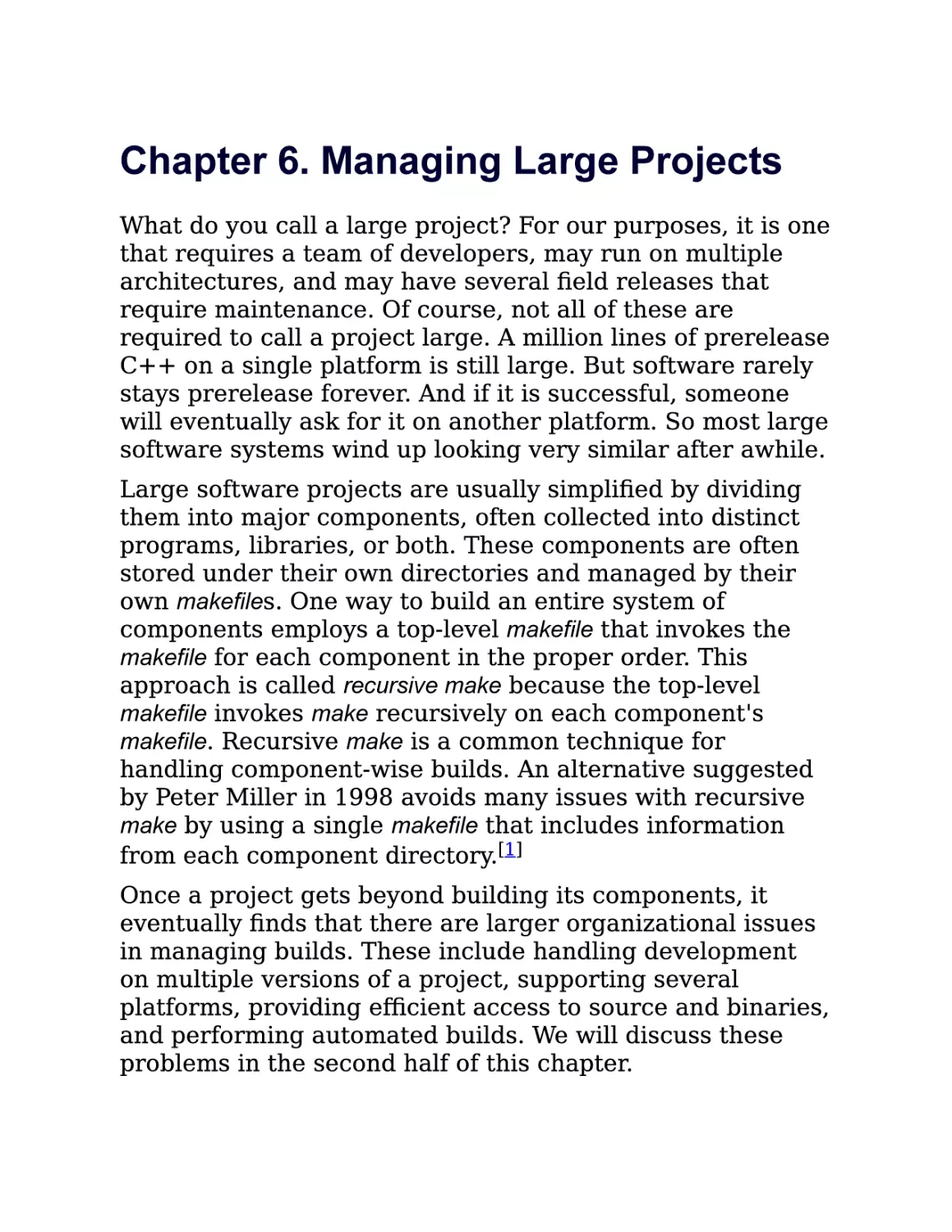 6. Managing Large Projects