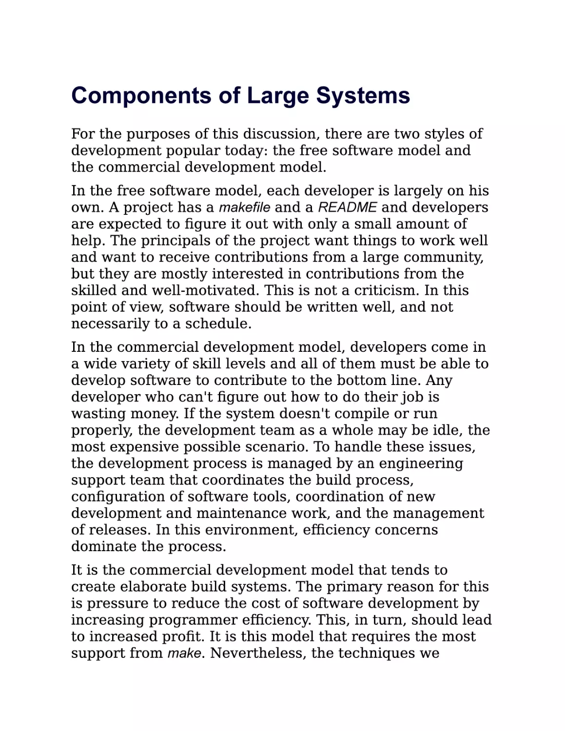 6.3. Components of Large Systems