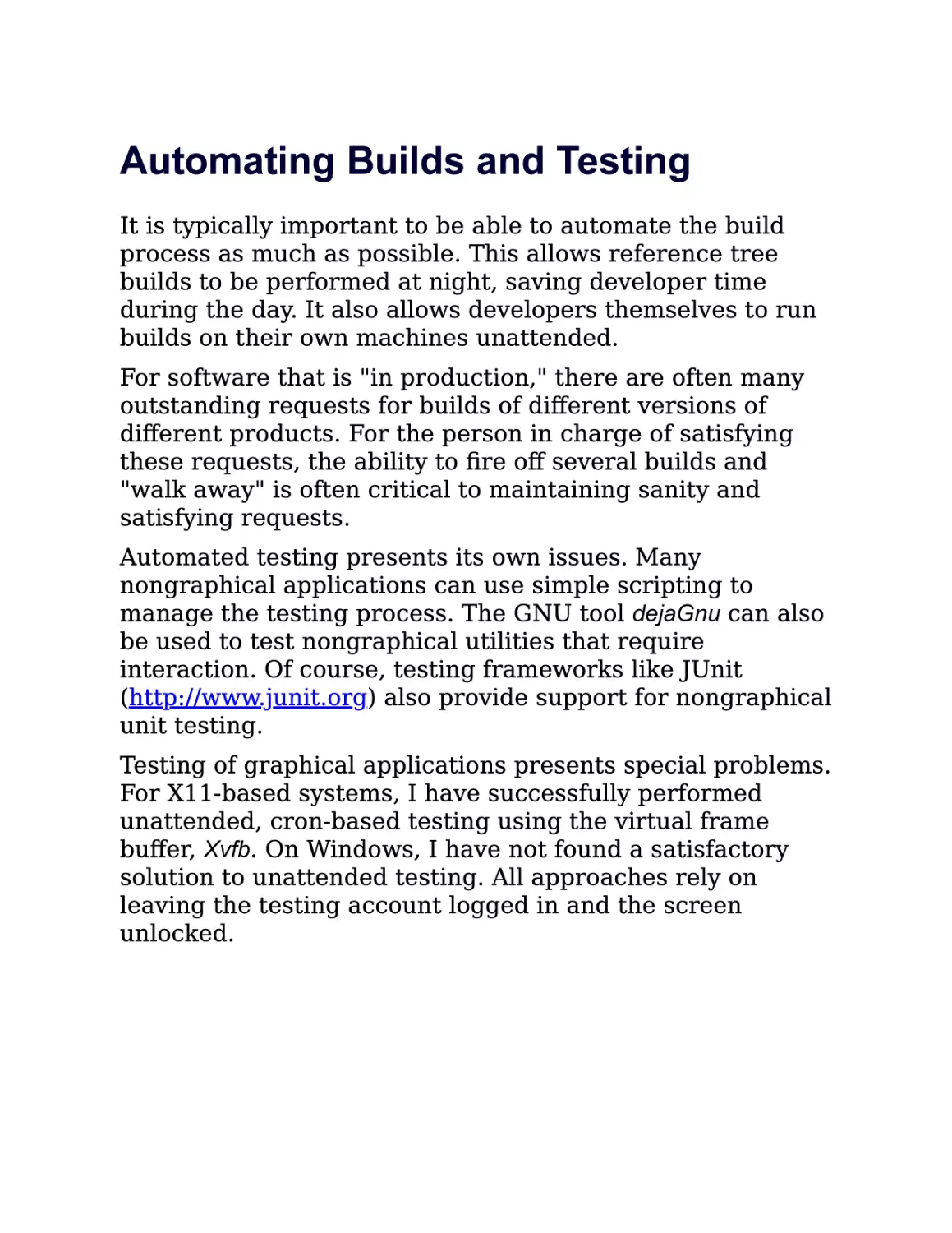 6.5. Automating Builds and Testing