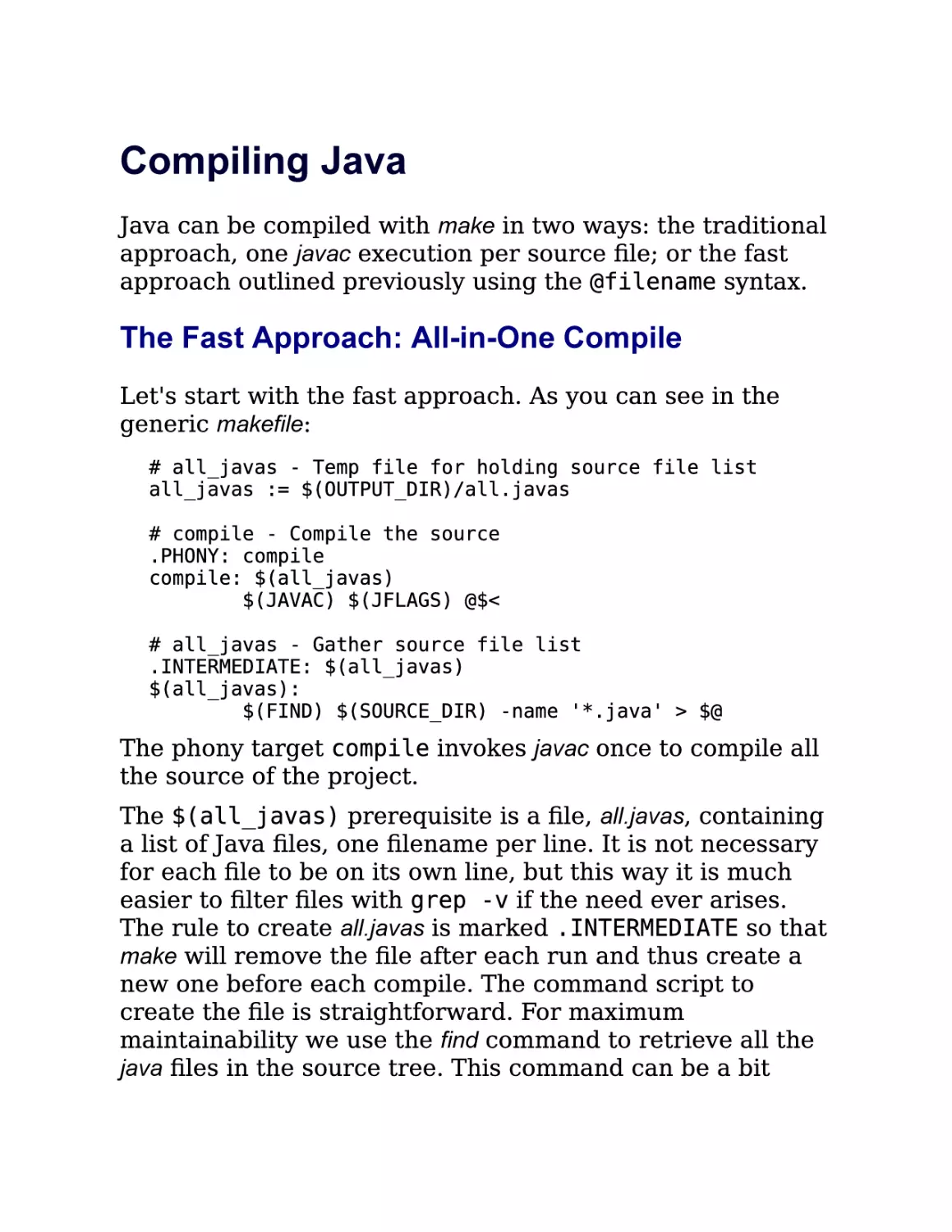 9.3. Compiling Java
9.3.1. The Fast Approach