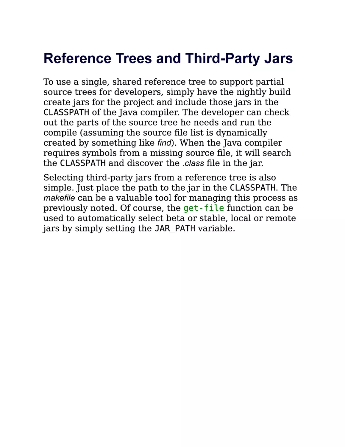 9.5. Reference Trees and Third-Party Jars