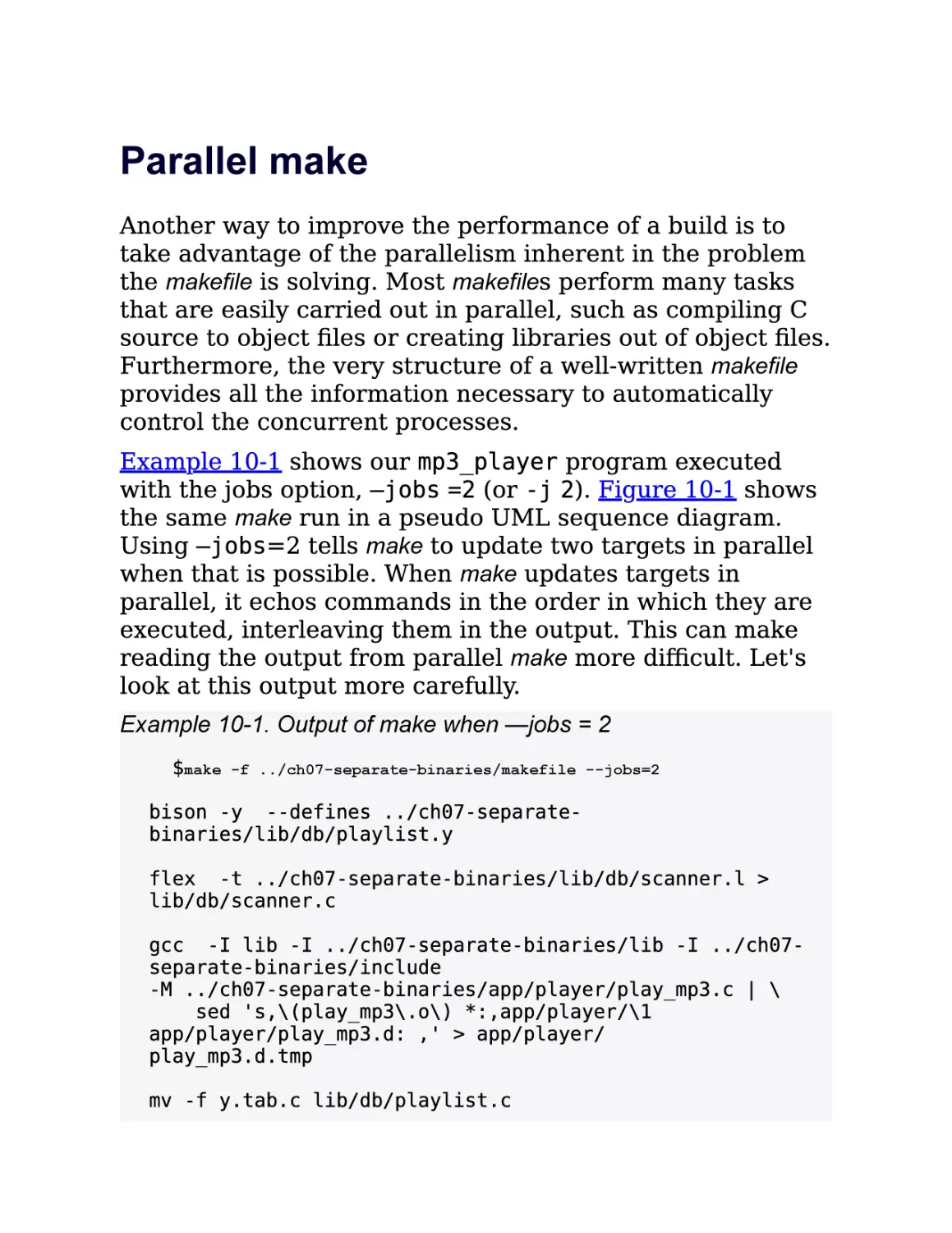 10.3. Parallel make