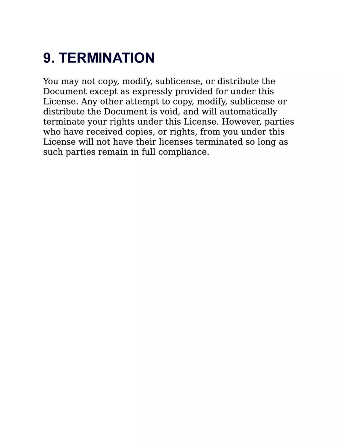 C.10. 9. TERMINATION