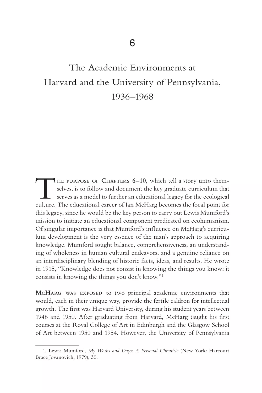 6. The Academic Environments at Harvard and the University of Pennsylvania, 1936–1968