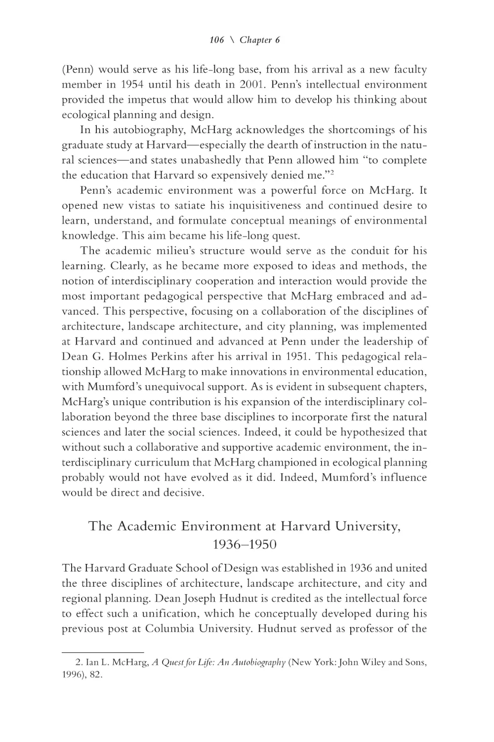 The Academic Environment at Harvard University, 1936–1950