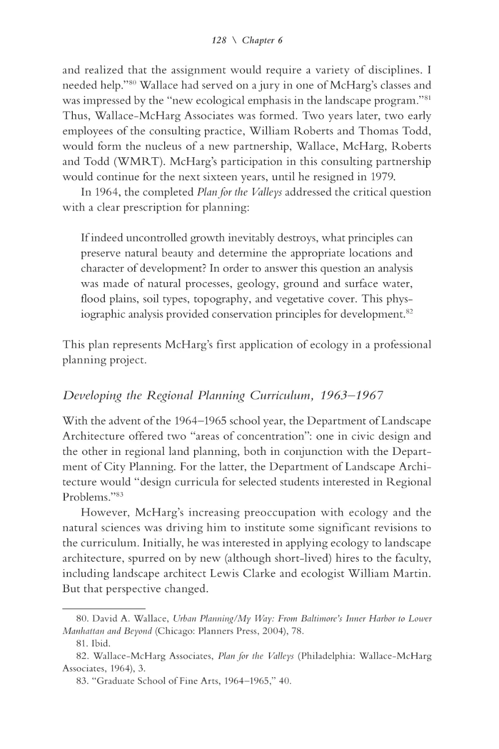 Developing the Regional Planning Curriculum, 1963–1967