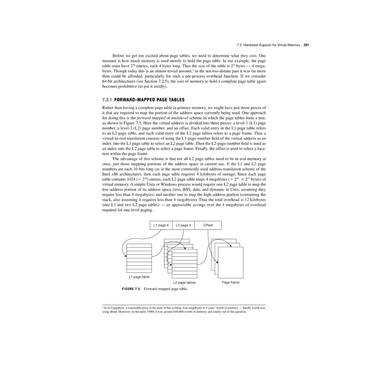 7.2.1 Forward-Mapped Page Tables