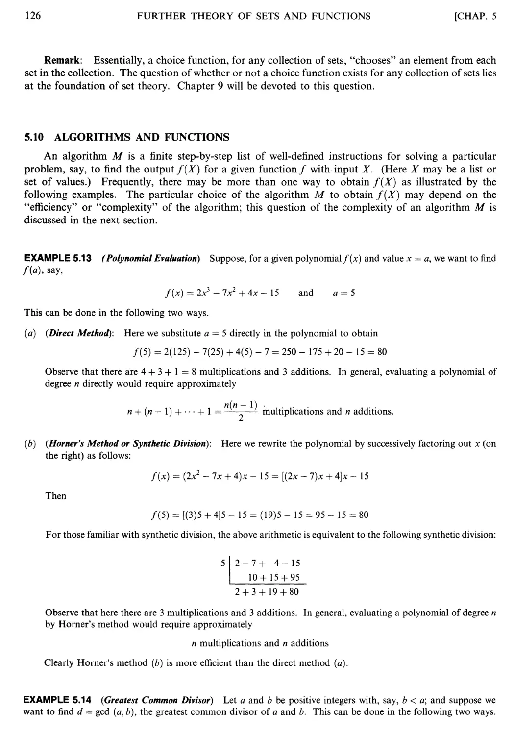 5.10 Algorithms and functions
