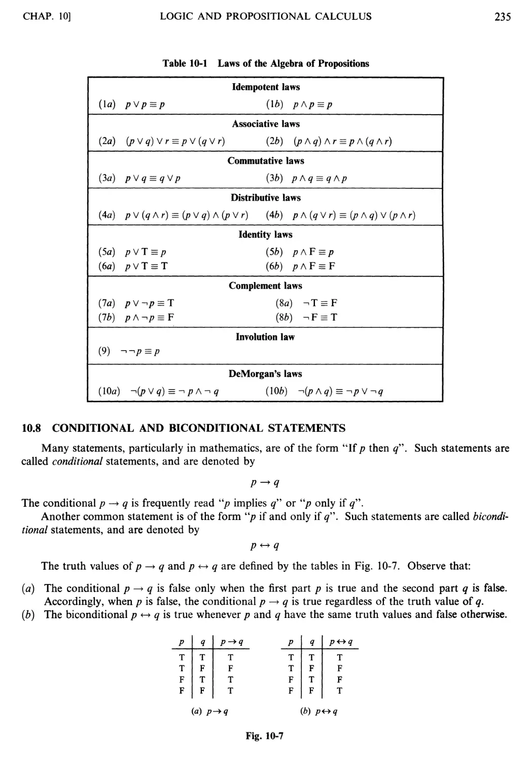 10.8 Conditional and biconditional statements