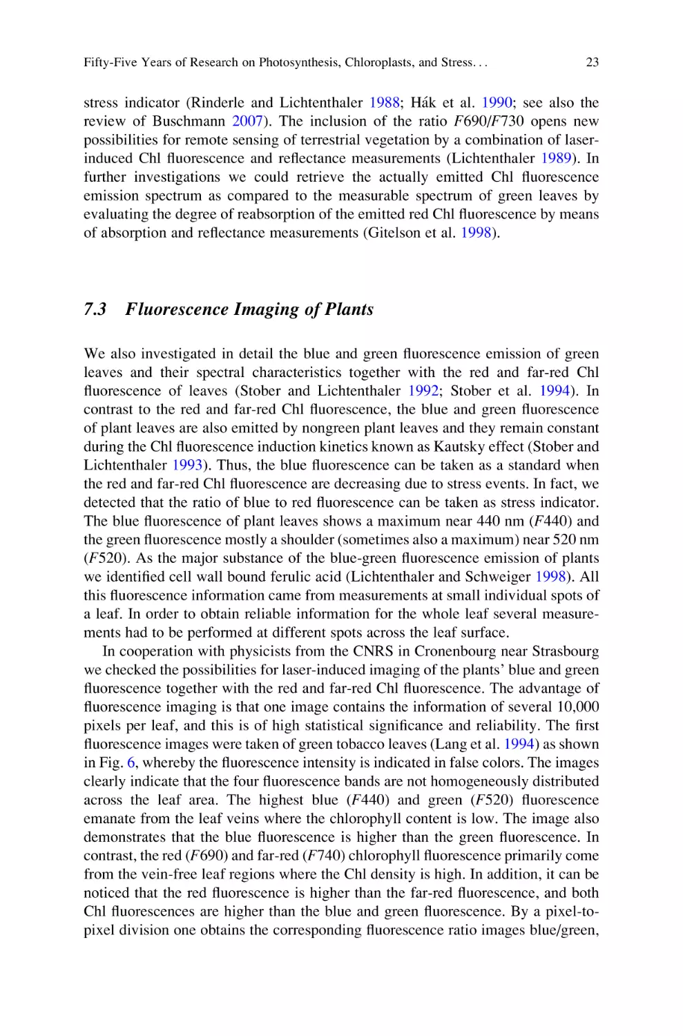 7.3 Fluorescence Imaging of Plants