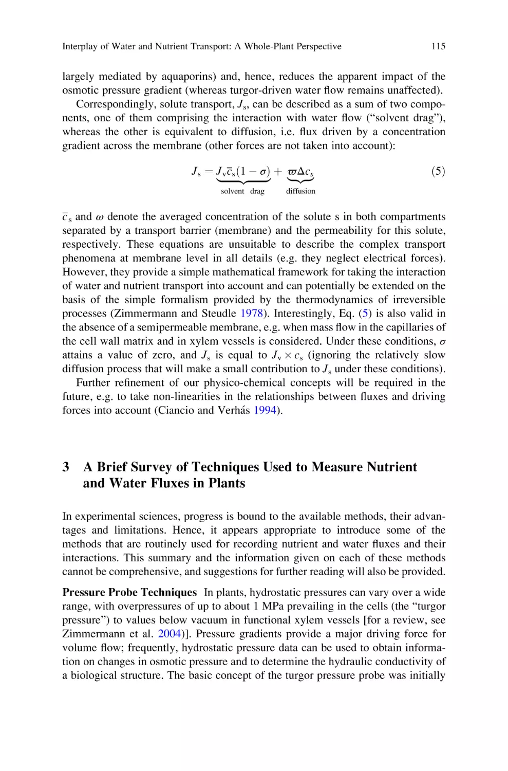 3 A Brief Survey of Techniques Used to Measure Nutrient and Water Fluxes in Plants