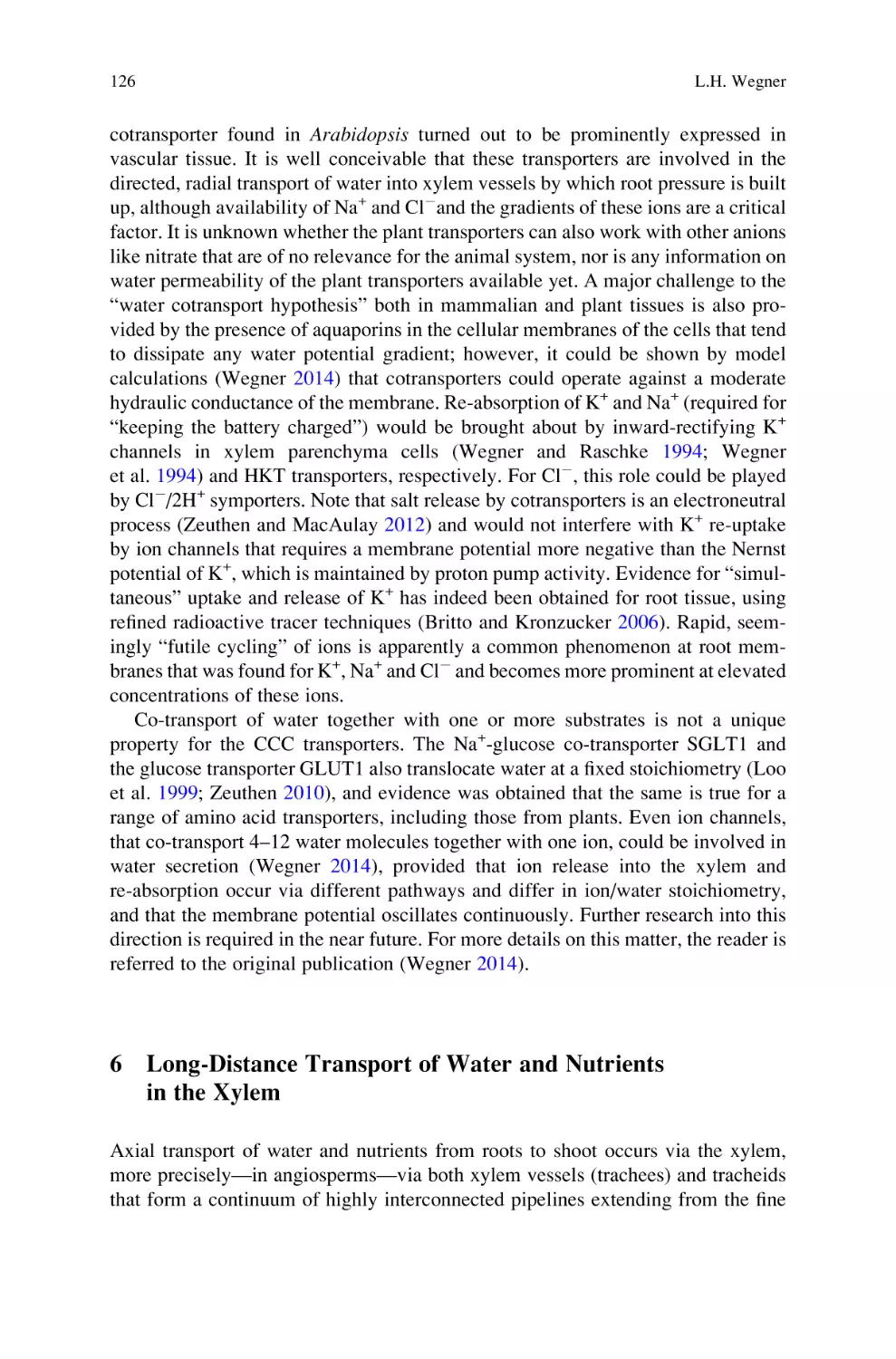 6 Long-Distance Transport of Water and Nutrients in the Xylem