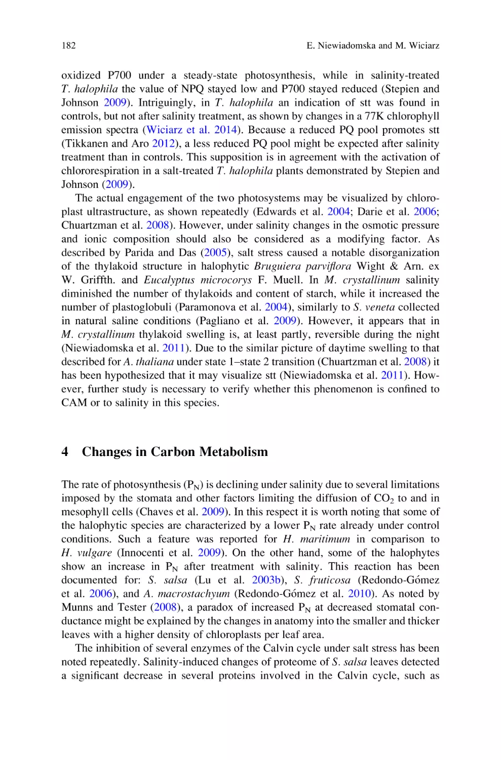 4 Changes in Carbon Metabolism