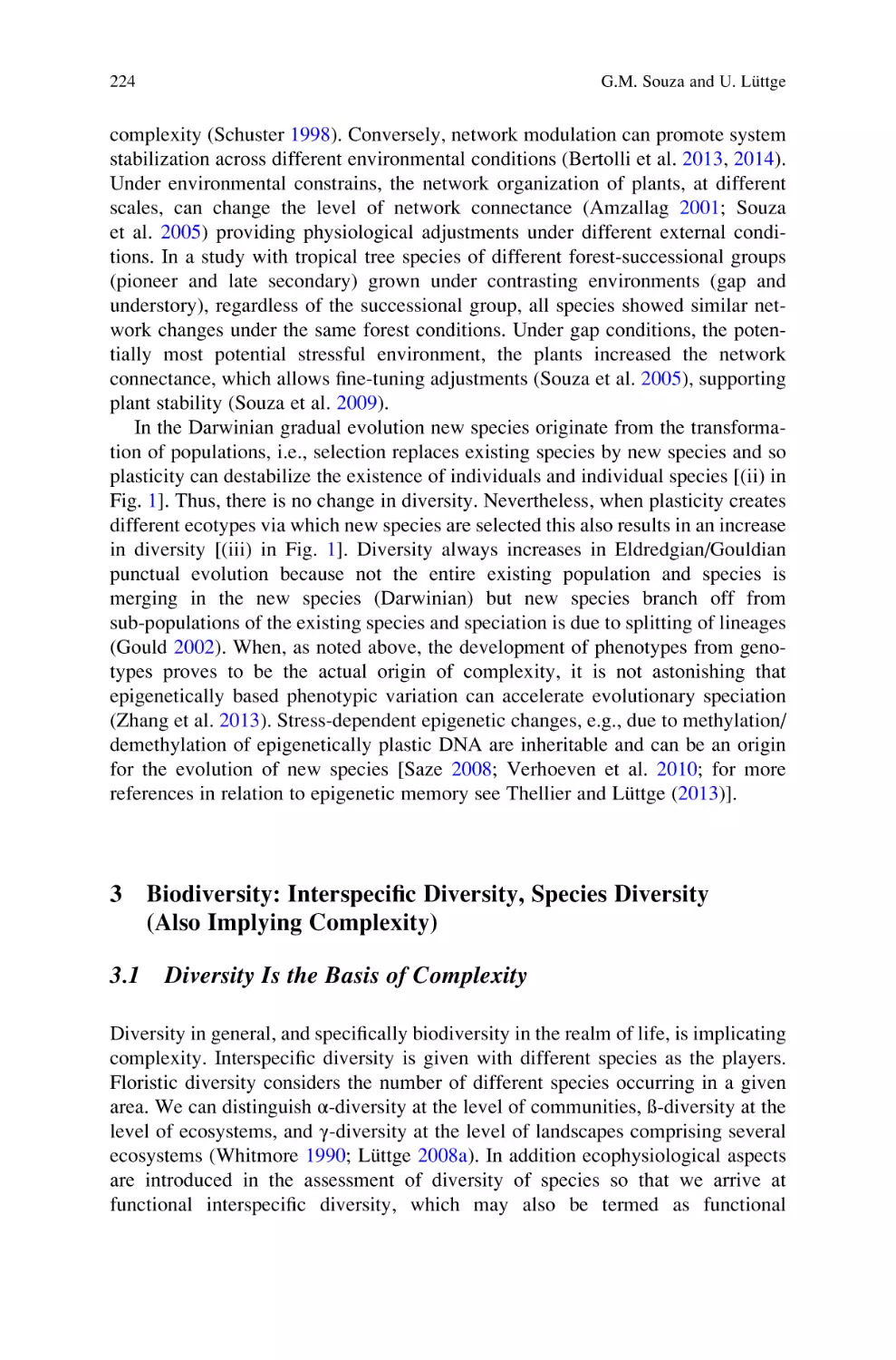 3 Biodiversity
3.1 Diversity Is the Basis of Complexity