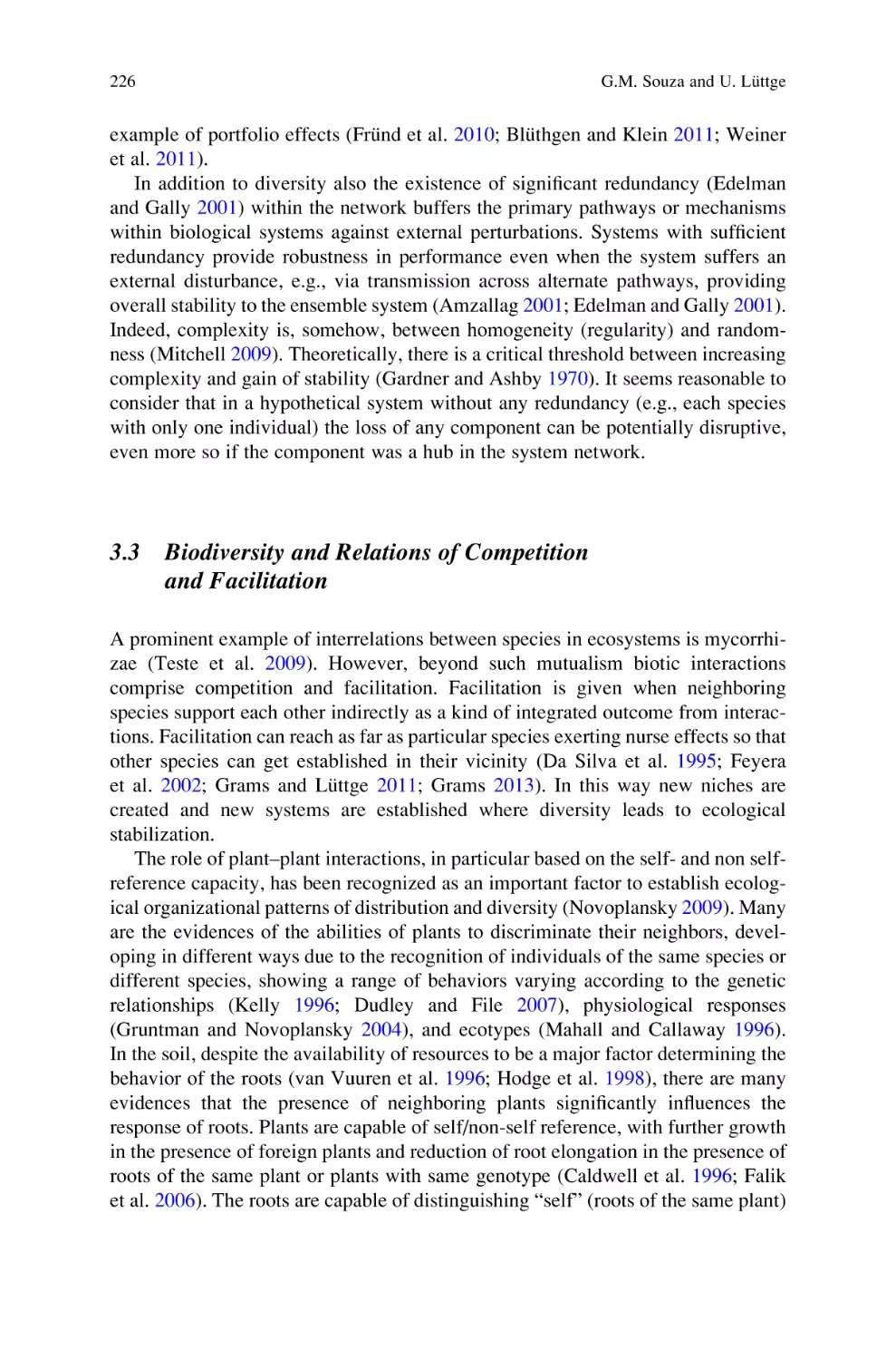 3.3 Biodiversity and Relations of Competition and Facilitation