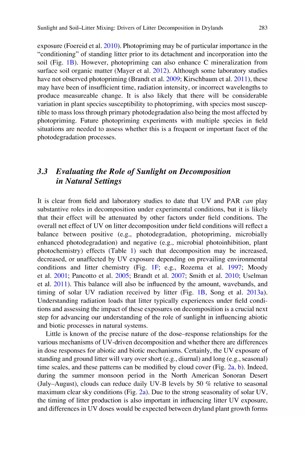 3.3 Evaluating the Role of Sunlight on Decomposition in Natural Settings