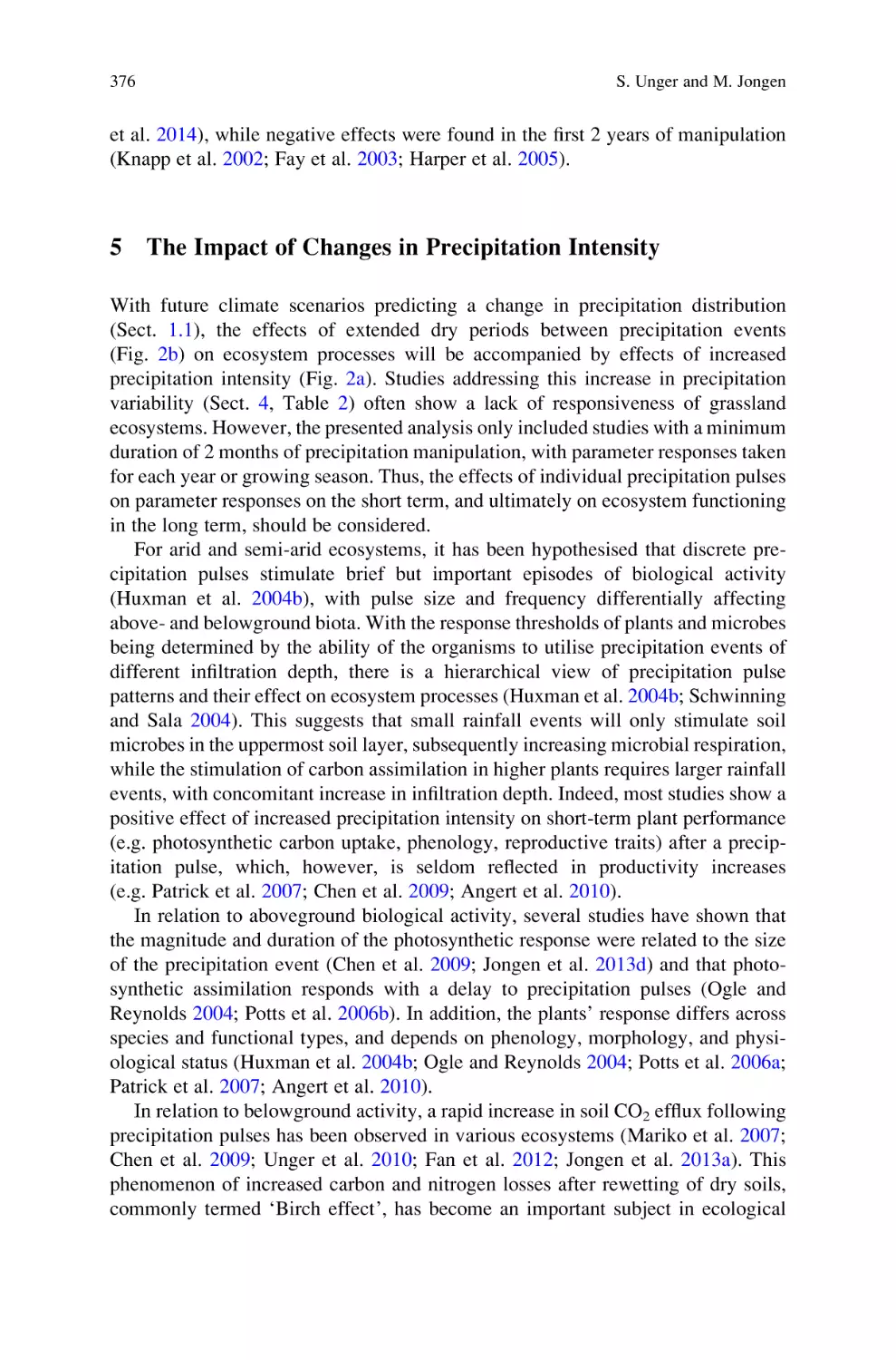 5 The Impact of Changes in Precipitation Intensity