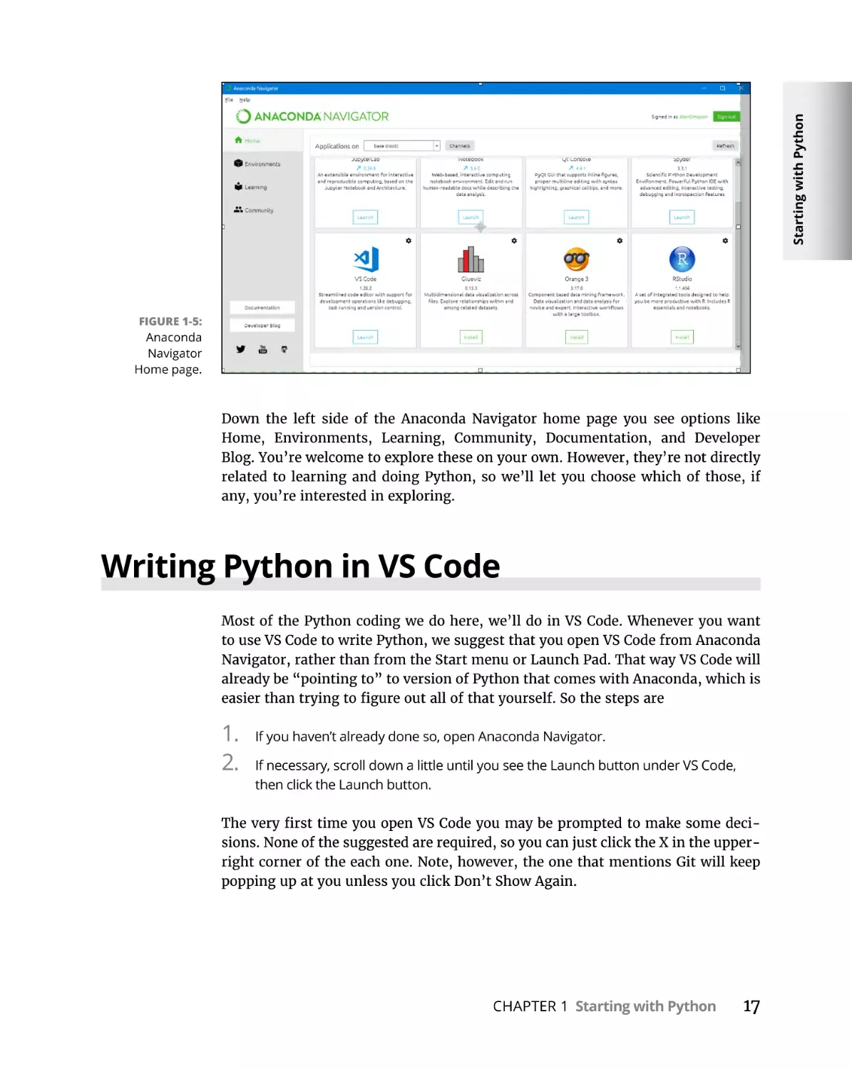 Writing Python in VS Code