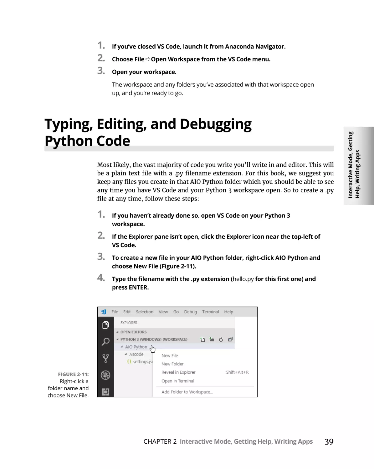 Typing, Editing, and Debugging Python Code
