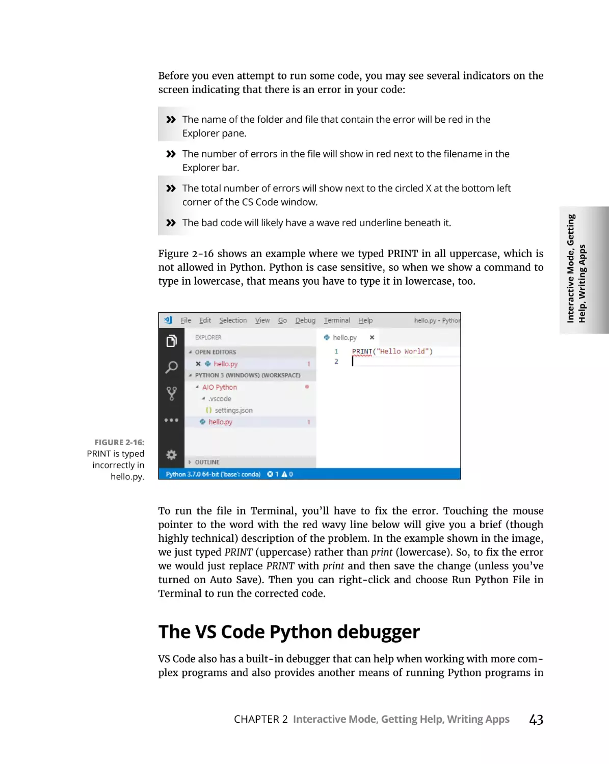 The VS Code Python debugger