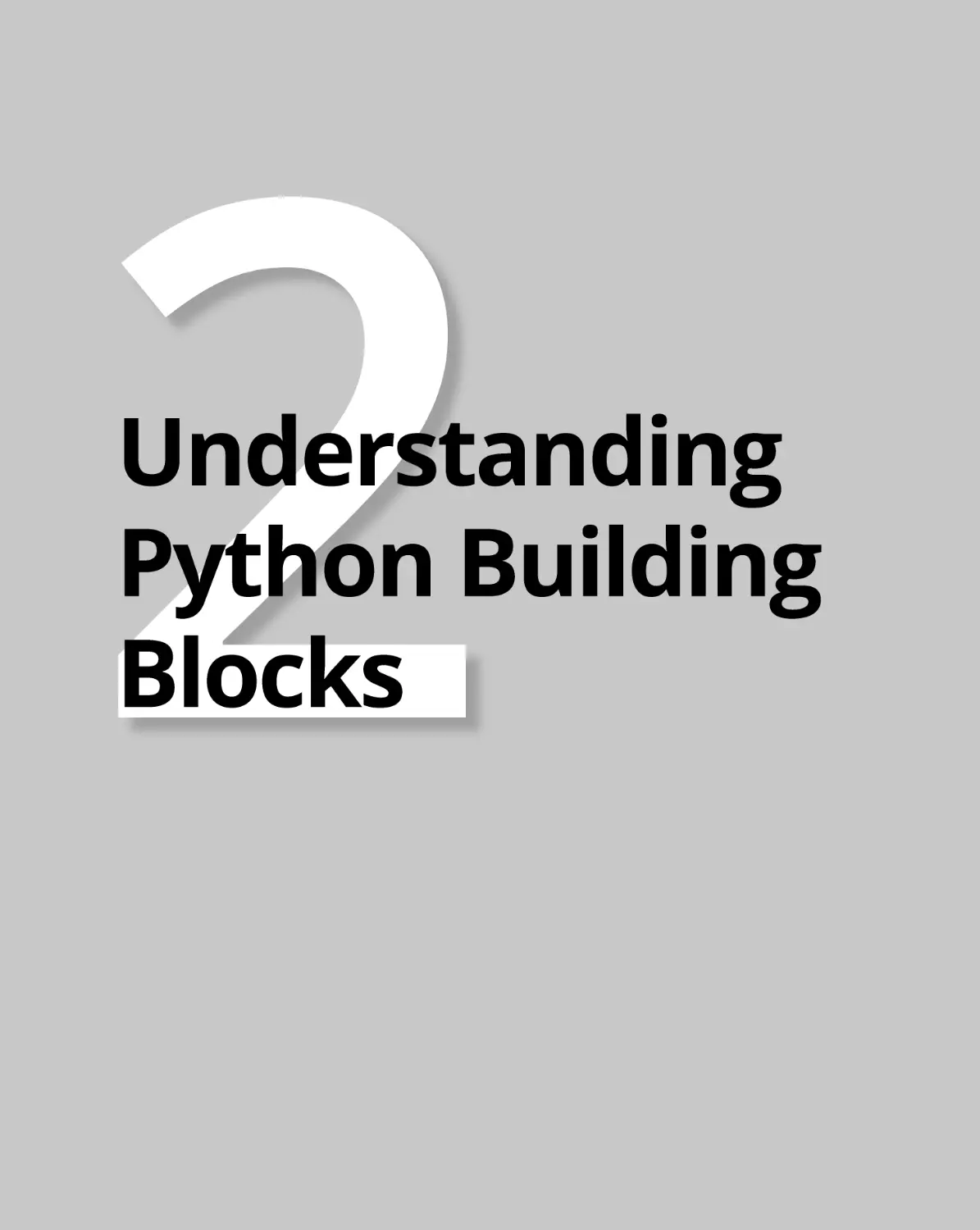 Book
2 Understanding Python Building Blocks