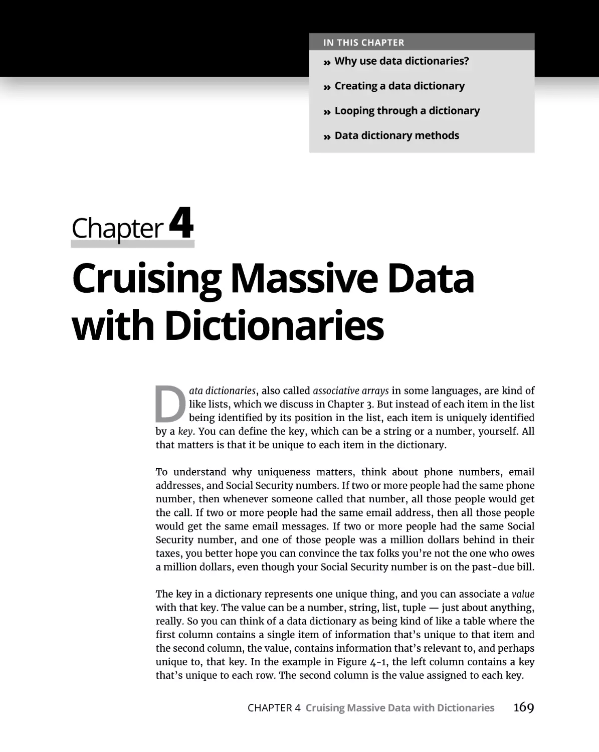 Chapter 4 Cruising Massive Data with Dictionaries