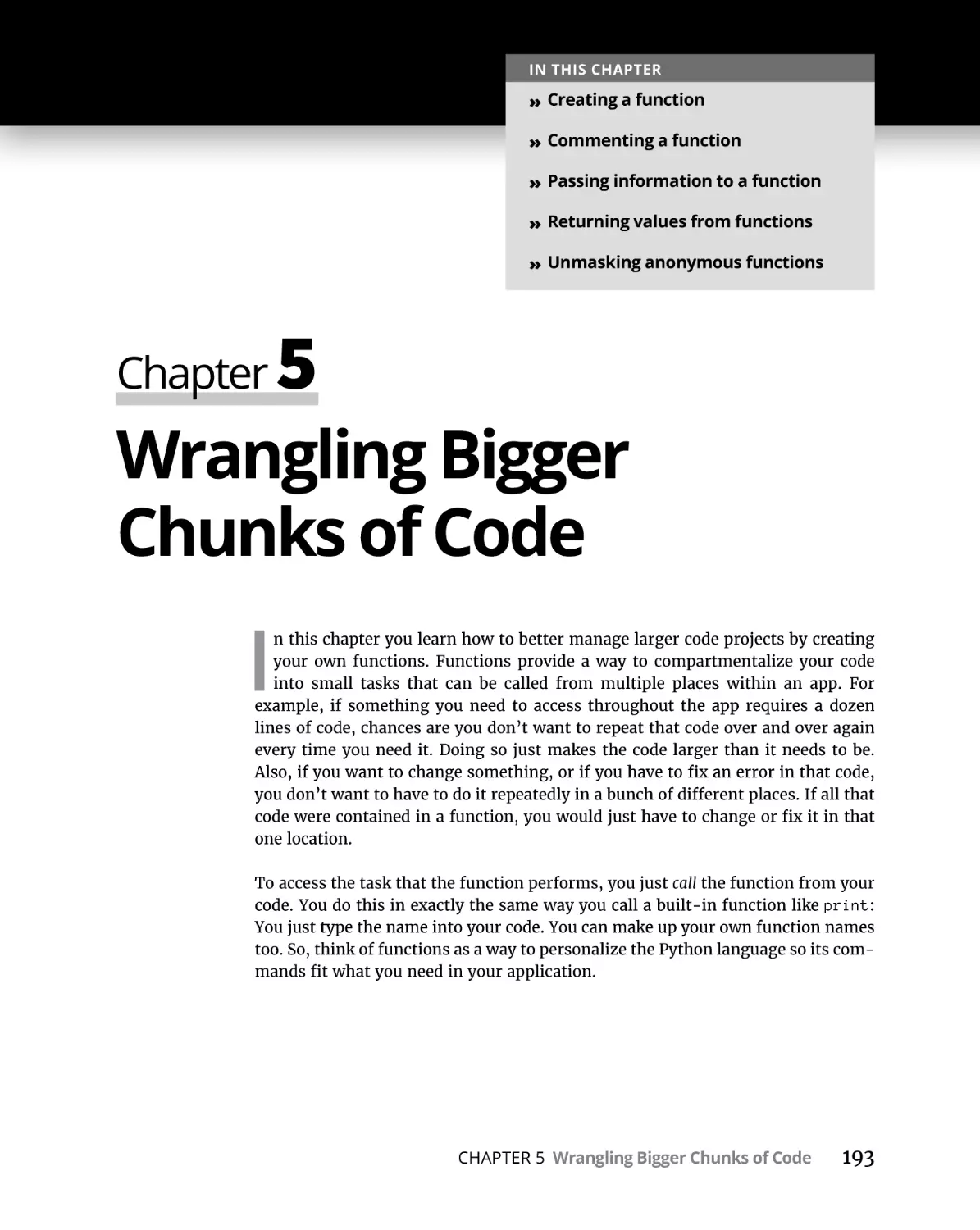 Chapter 5 Wrangling Bigger Chunks of Code