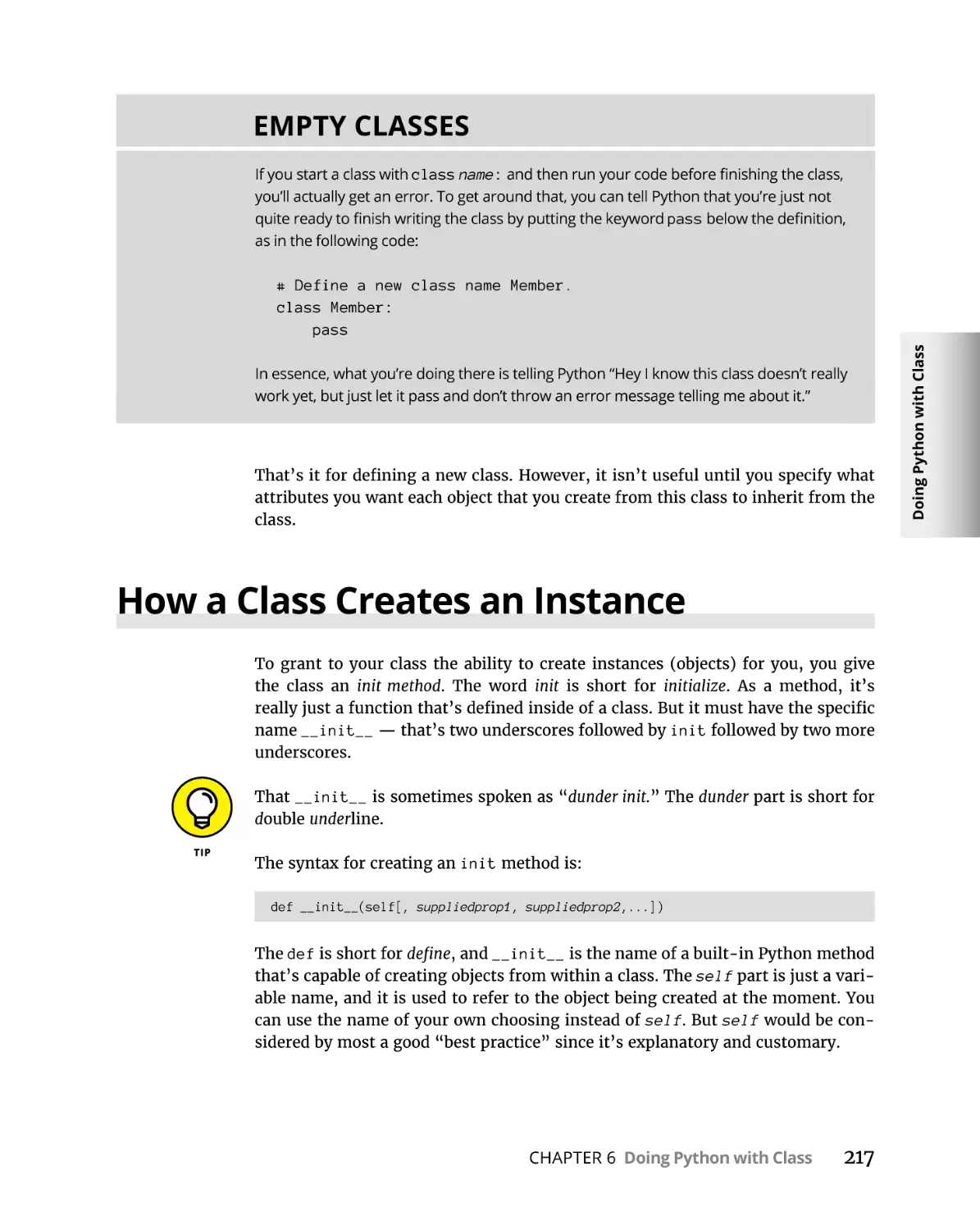How a Class Creates an Instance