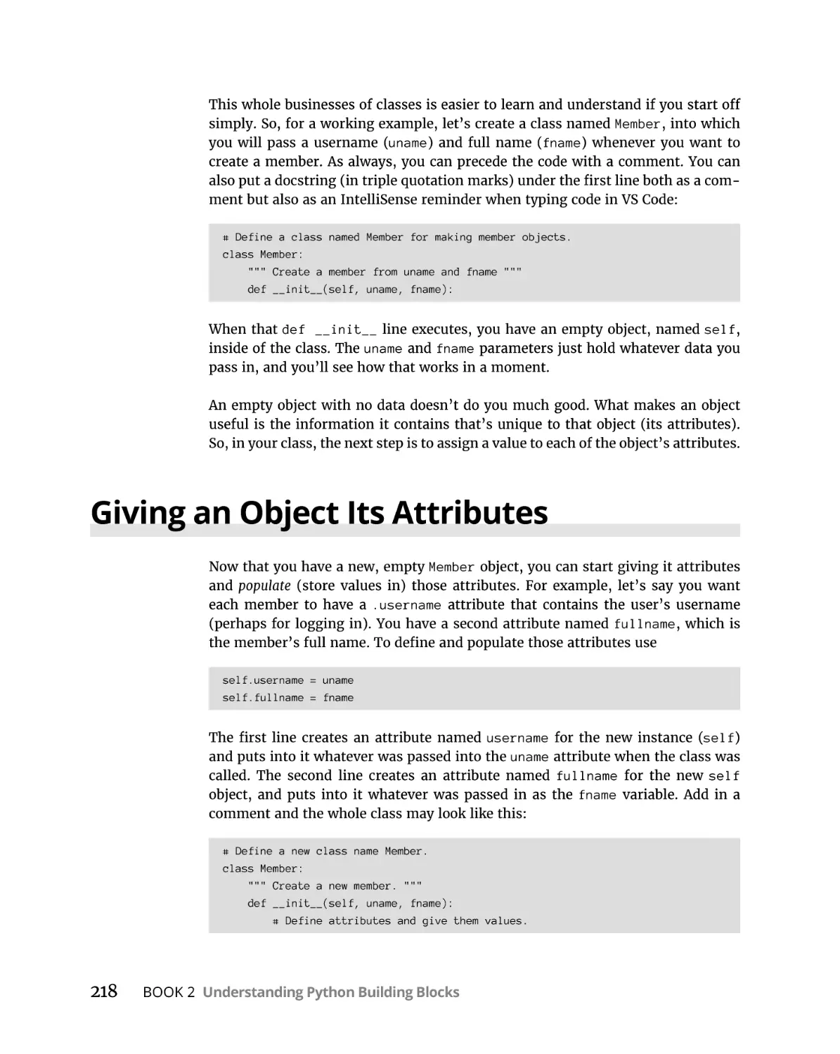 Giving an Object Its Attributes