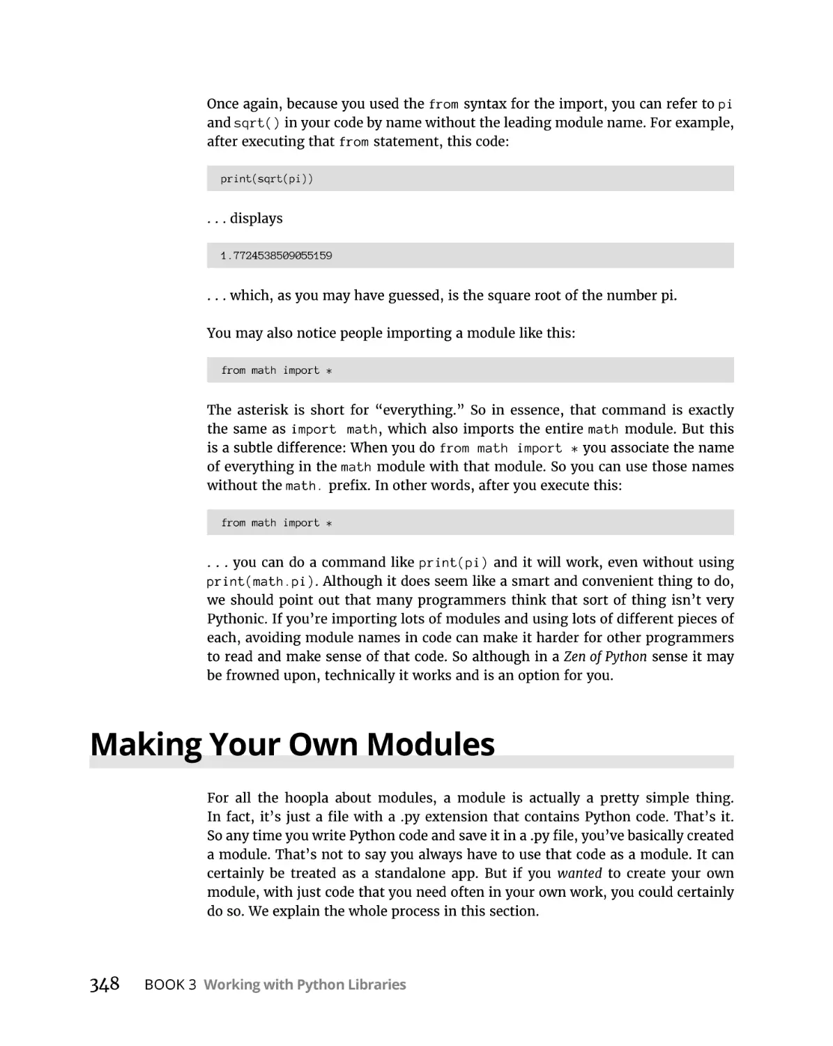 Making Your Own Modules