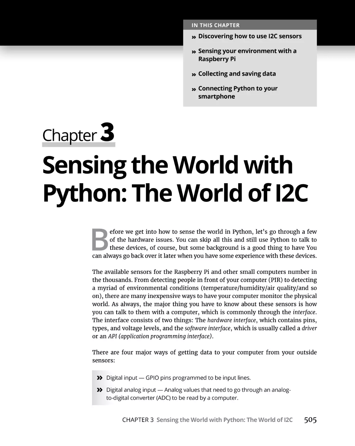 Chapter 3 Sensing the World with Python