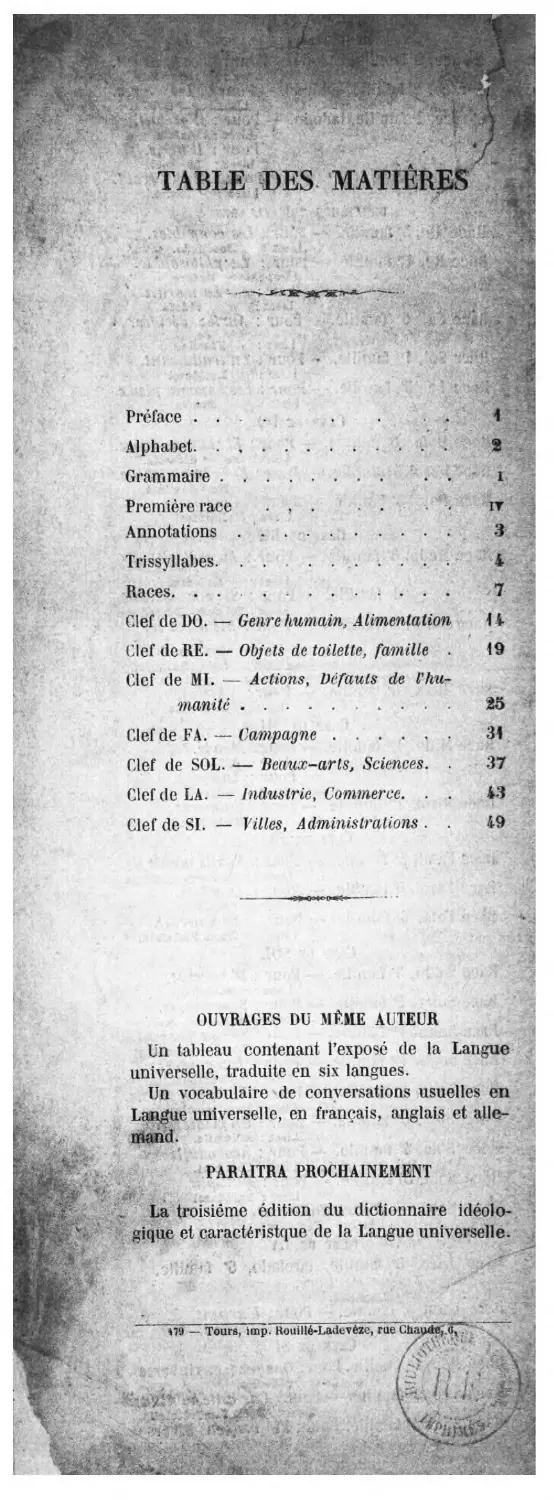 Table des matiéres
Ouvrages du même auteur