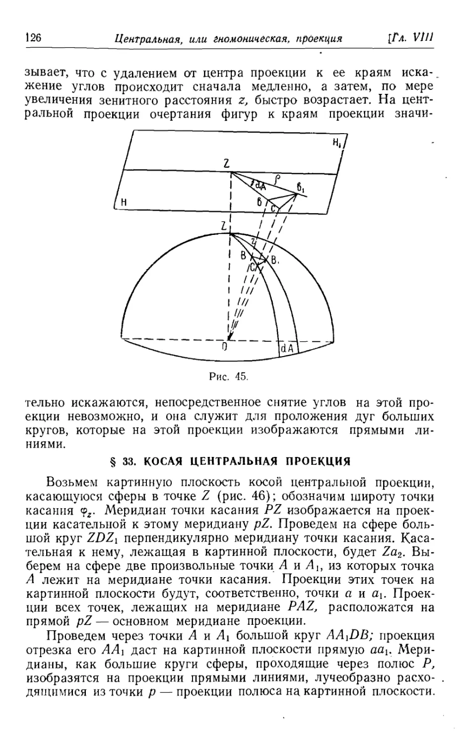 33. Косая центральная проекция